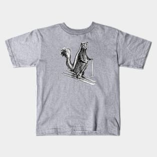 Skiing Skunk Kids T-Shirt